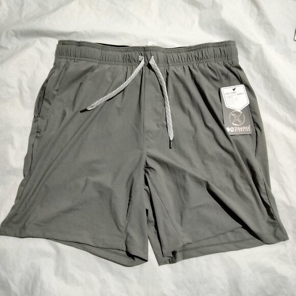 90 Degree by Reflex Mens 7" Shorts Stretch Wrap x End Zone Gray Size M - Picture 1 of 7